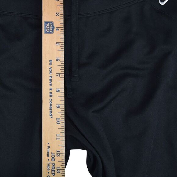 Vintage Nike Track Pants Black White Swoosh Sweatpants Y2K XL Wide Legs - Picture 7 of 8